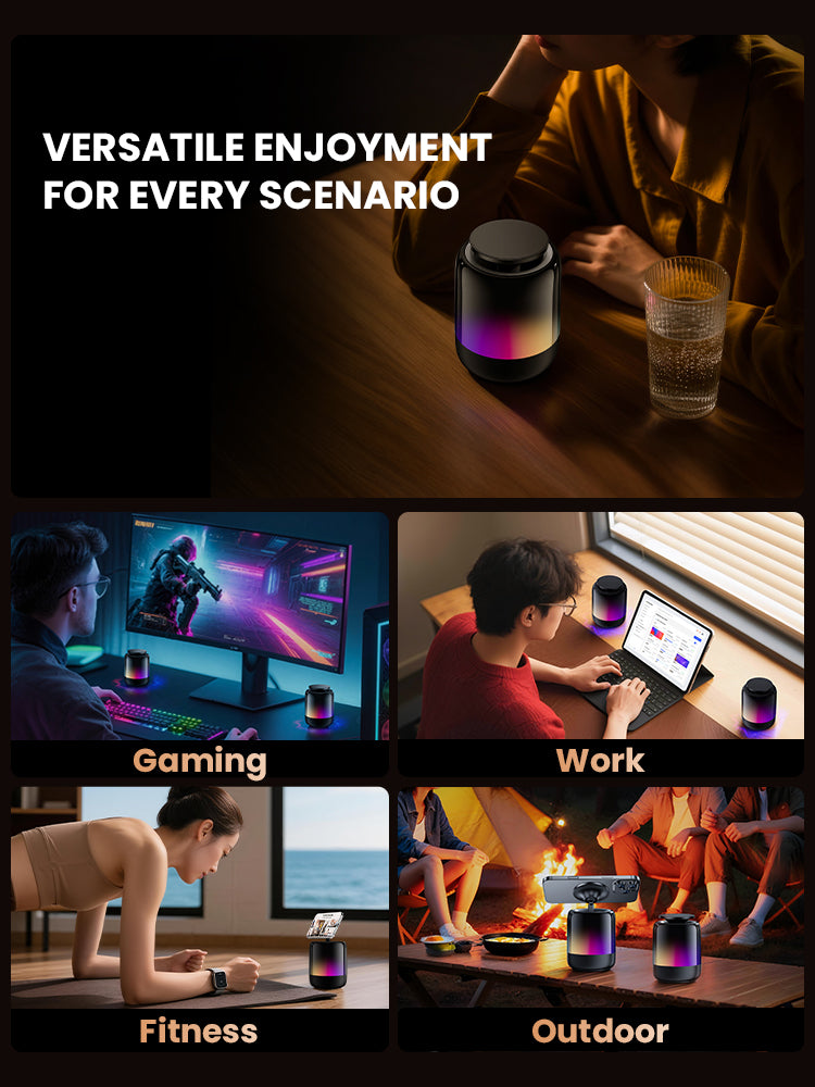 Raven Sonic: Q28 Pro | MagSafe Magnetic Bluetooth Speaker & Ambient Light with Vacuum Mount