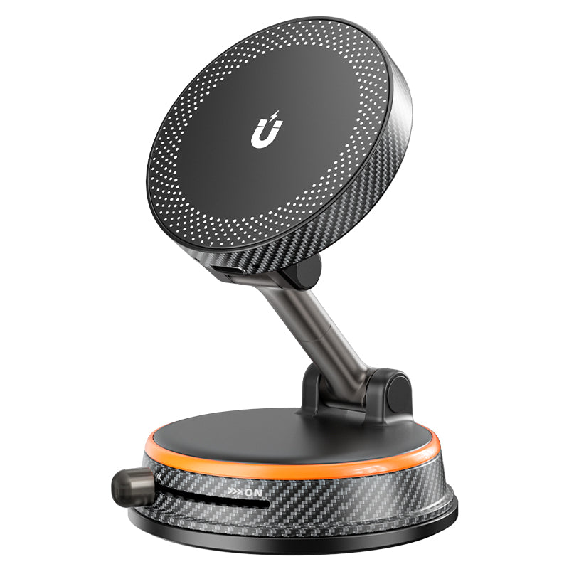 Raven Orbit: A14 Pro MagSafe Vacuum Car Mount - 15W Fast Charging & N52 Magnet
