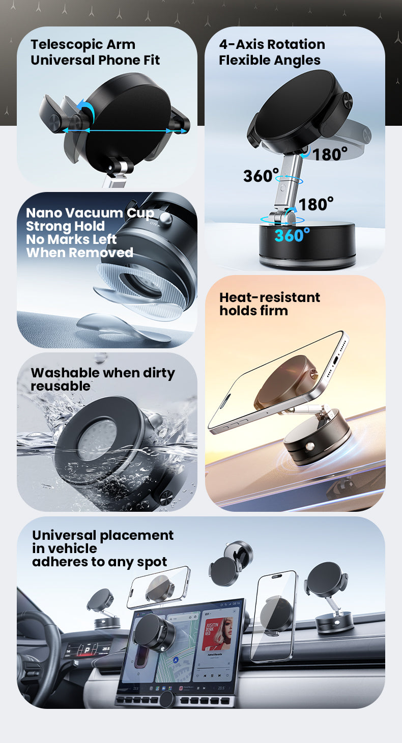 Raven Apex: A9 Nano-Suction Hybrid MagSafe Mount