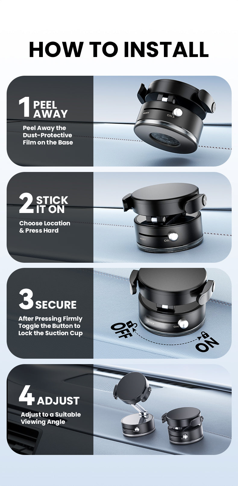 Raven Apex: A9 Nano-Suction Hybrid MagSafe Mount